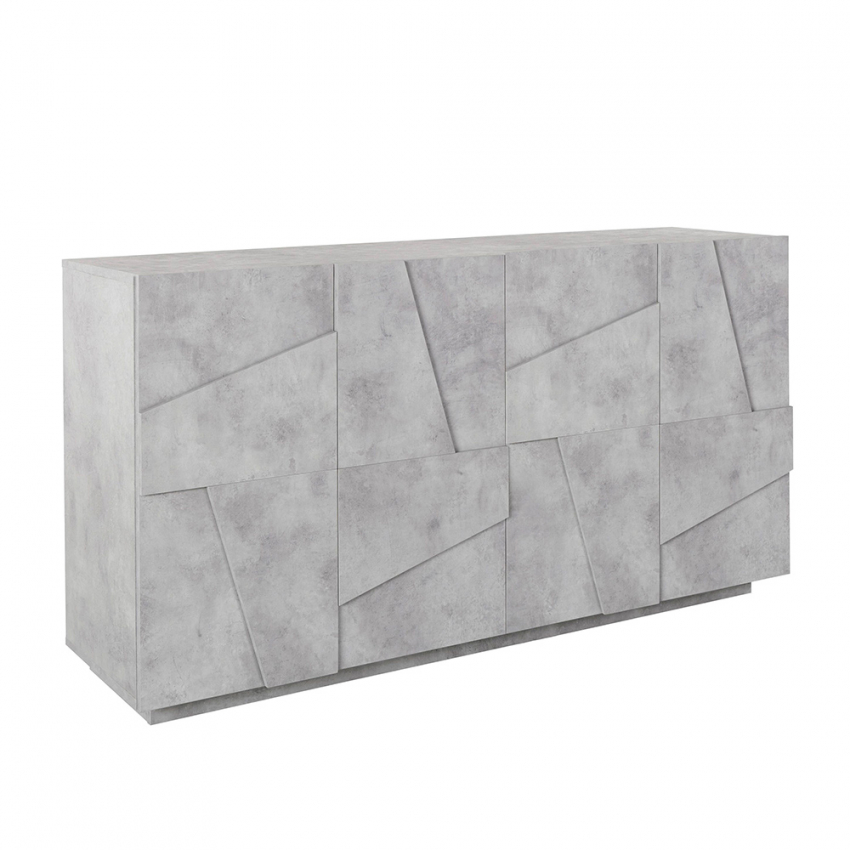 Modernes Wohnzimmer Sideboard 4 Türen 2 Fächer mit Regalen Ping Side L Concrete Angebot