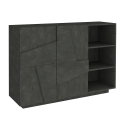 Wohnzimmer Sideboard Eingang 2 Türen 3 offene Fächer Ping Komode Ardesia Angebot