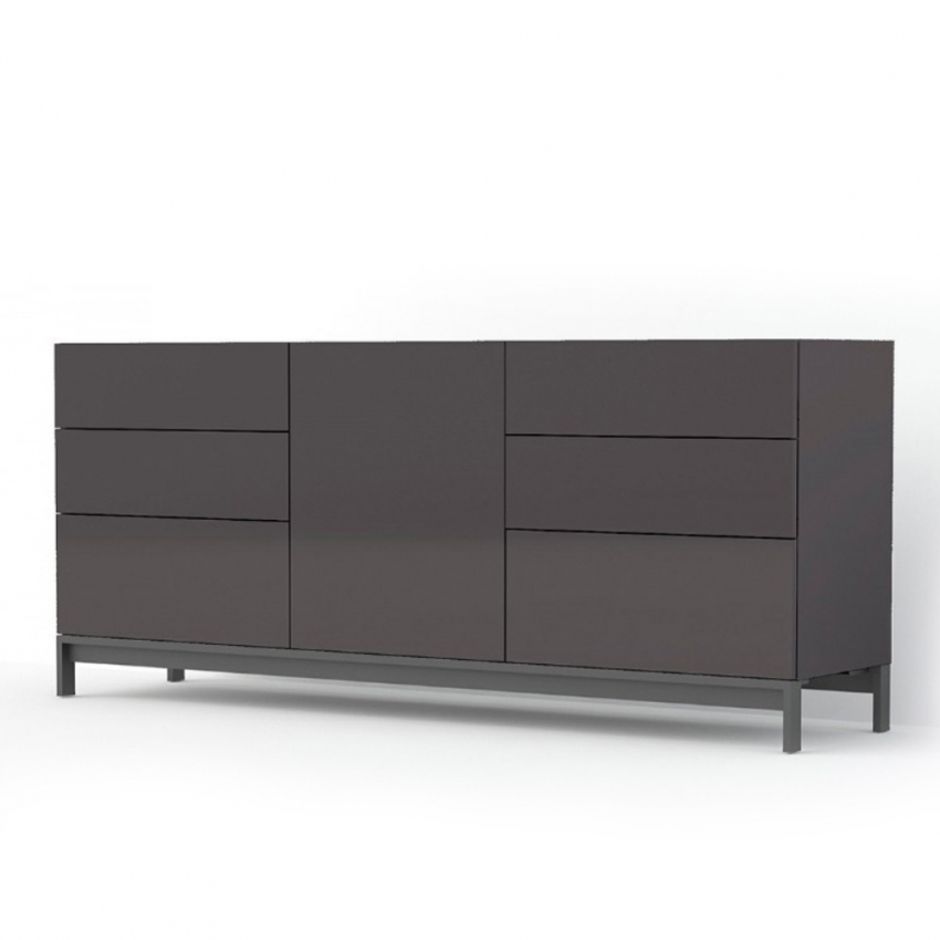 Anrichte mit Tür und 6 Schubladen 170cm Hochglanz Anthrazit Metis Report Side Up Angebot
