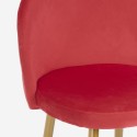 Moderner Stuhl Sessel Samt Küche Esszimmer Wohnzimmer goldene Beine Bert 