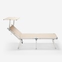 Bain de soleil de jardin transat piscine pliant en aluminium Gabicce Gold 