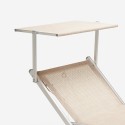 Bain de soleil de jardin transat piscine pliant en aluminium Gabicce Gold 