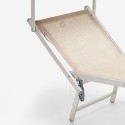 Bain de soleil de jardin transat piscine pliant en aluminium Gabicce Gold 