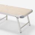 Bain de soleil de jardin transat piscine pliant en aluminium Gabicce Gold 