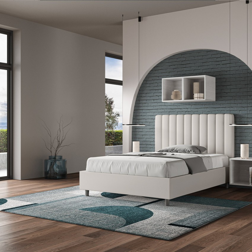 Letto piazza e mezza 120x200 francese similpelle contenitore Agueda P1 Modello