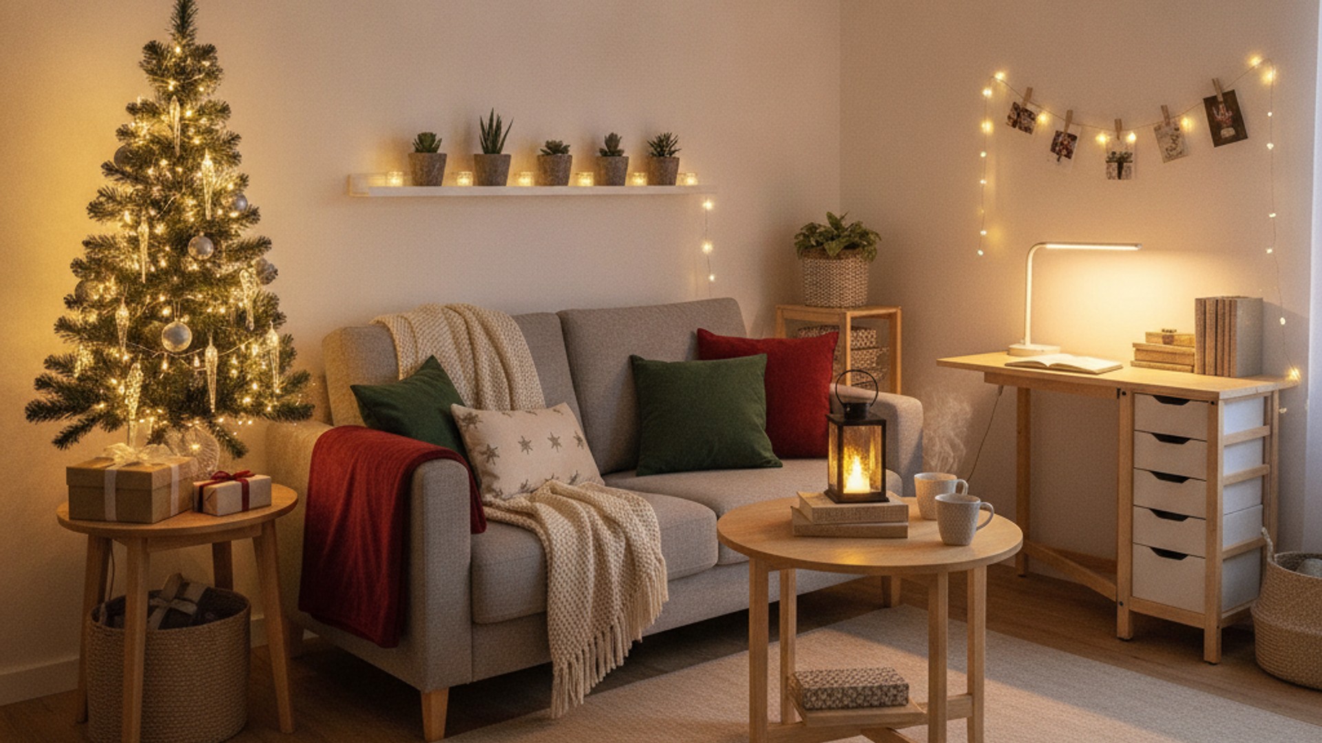 Natale in una casa piccola: 10 idee salvaspazio che fanno atmosfera